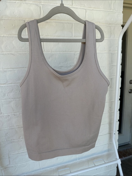 a new day Tops - NEVER WORN a new day Ribbed Tank Top - Taupe Purply Gray